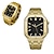 billiga Apple Watch-band-Kedjearmband Kompatibel med Apple Watch klockband 44mm 45mm med Case Lyx Fjärilsspänne Rostfritt stål Ersättningsurband för iwatch Series 8 7 6 5 4 SE