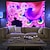 preiswerte Wand-Dekor-UV-reaktiver Schwarzlicht-Wandteppich, trippiger psychedelischer Dekorationsstoff zum Aufhängen