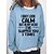 cheap Hoodies &amp; Sweatshirts-Women&#039;s Pullover Print Basic Casual Black Khaki Light Grey Letter Casual Loose Fit Long Sleeve Crew Neck S M L XL XXL 3XL