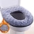 cheap Toilet Lid &amp; Tank Covers-Toilet Seat Cover Cushion Universal Plush Toilet Seat Cover Warm Toilet Seat Cover Cute Knitting Handle Toilet Seat Cover