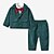 זול Set-3 Pieces Kids Boys Suit &amp; Blazer Shirt &amp; Pants Clothing Set Outfit Solid Color Long Sleeve Cotton Set School Fashion Preppy Style Winter Fall 2-6 Years Green Black Purple