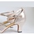 preiswerte Schuhe für Standardtanz und Modern Dance-Damen Ballsaal Schuhe für modern Dance Bühne Innen Praxis Absätze Farbaufsatz Tüll Kubanischer Absatz Schnalle Silber Gold