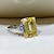 baratos Anéis-Anel Casamento Geométrico Branco Amarelo Rosa claro Cobre Strass à moda Simples Luxo 1pç / Mulheres / Brinco Solitário