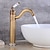 ieftine Clasic-robinet pentru chiuveta de baie antic orb negru, set central de robinete robinete de baie cu un singur mâner cu o gaură cu comutator cald și rece