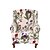 cheap Wingback Chair Cover-1 Set of 2 Pieces Stretch Wingback Chair Cover Floral Printed Wing Chair Slipcovers Spandex Fabric Wingback Armchair Covers with Elastic Bottom for Living Room Bedroom Decor