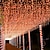 cheap LED String Lights-Outdoor Christmas Icicle Window Curtain Lights 6x1M-300LED Plug in 9 Colors Remote Control Window Wall Hanging Light Warm White RGB for Bedroom Party Garden Christmas Decorations 31V EU/US/AU/UK Plug