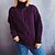 cheap Sweaters-Women&#039;s Pullover Sweater jumper Jumper Cable Knit Knitted Turtleneck Pure Color Outdoor Daily Stylish Casual Winter Fall Purple Pink S M L / Long Sleeve / Regular Fit