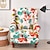 cheap Wingback Chair Cover-1 Set of 2 Pieces Stretch Wingback Chair Cover Floral Printed Wing Chair Slipcovers Spandex Fabric Wingback Armchair Covers with Elastic Bottom for Living Room Bedroom Decor