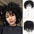 abordables Franges-noir court afro crépus cheveux bouclés cheveux synthétiques perruques clip dans les postiches toppers pièces naturellement doux pour les femmes noires avec des cheveux clairsemés topper avec une