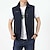 billige Herre fiskevest-Herre سترة Gilet Fiskevest Vest til turbruk Ermeløs vest Gilet jakke utendørs Gate Ferie Dagligdagstøy Gatemote Elegant og moderne Vår Høst Lomme Polyester Hold Varm Hurtigtørkende Ren farge Glidelås