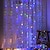 baratos Mangueiras de LED-Luzes de janela de natal ao ar livre 3x3m-300 led plug in 8 modos luz de cortina 9 cores janela de controle remoto luz de parede branca quente rgb para decorações de natal quarto festa de casamento