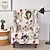 cheap Wingback Chair Cover-1 Set of 2 Pieces Stretch Wingback Chair Cover Floral Printed Wing Chair Slipcovers Spandex Fabric Wingback Armchair Covers with Elastic Bottom for Living Room Bedroom Decor