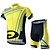 cheap Cycling Jersey &amp; Shorts / Pants Sets-Men&#039;s Women&#039;s Cycling Jersey with Shorts Short Sleeve Mountain Bike MTB Road Bike Cycling Light Yellow Black / Orange White Geometic Bike Clothing Suit 3D Pad Breathable Quick Dry Polyester Spandex