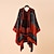 cheap Women&#039;s Scarves-Women&#039;s Shawl Wrap Poncho Ruana Cape Daily Holiday Cotton Polyester Casual Bohemia Warm 1 PC