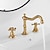 cheap Multi Holes-Bathroom Sink Faucet,Widespread Two Handle Three Holes, Brass Bath Taps, Brass Bathroom Sink Faucet Contain with Cold and Hot Water