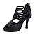 olcso Latin cipők-Női Latin cipő Tánccipők Otthoni Professzionális ChaCha Csillogó cipő Lágyabb talpbetét Telitalp Csillogás Cipzár Felnőttek Fekete Forgásc