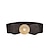 cheap Women&#039;s Belt-round buckle chain elastic elastic girdle female outer suit dress pearl disc black retro belt