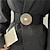 cheap Women&#039;s Belt-round buckle chain elastic elastic girdle female outer suit dress pearl disc black retro belt
