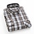 billiga Businessskjortor för män-herrskjorta rutig rutig skjorta kurva fyrkantig hals arbetsgata långärmade skjortor med krage kläder kläder designer företag lätt formell