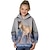 billige piges 3d hættetrøjer og sweatshirts-børnepiger 3d sweatshirts med digitaltryk med hættetrøje med hætte i galakemønster