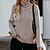 cheap Sweaters-Women&#039;s Pullover Sweater Jumper Crochet Knit Knitted Turtleneck Pure Color Daily Going out Stylish Casual Winter Fall Green Black S M L