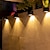 abordables Aplique de pared para exterior-2 piezas de luz de pared led solar blanco cálido / rgb 2 modos de iluminación jardín al aire libre luz cuadrada sensor de control de luz inteligente ip65 impermeable patio balcón valla decoración