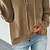 cheap Sweaters &amp; Cardigans-Women&#039;s Pullover Sweater Cardigan Sweater Jumper Ribbed Knit Knitted Hooded Pure Color Daily Going out Stylish Casual Fall Winter Coffee S M L / Long Sleeve / Regular Fit