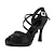 ieftine Pantofi Dans Latin-Pentru femei Încălțăminte latină Pantofi De Dans Profesional Stilat Platformă Toc evazat Buclă Adulți Negru
