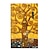 baratos Pinturas Famosas-Pintura a óleo pintada à mão arte da parede clássica klimt famosa árvore pintura a óleo decoração para casa decoração de tela rolada sem moldura não esticada