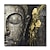 זול ציור דת-ציור שמן בעבודת יד מצוירת בעבודת יד אמנות קיר מופשטת מודרנית בודהה אסייתית זן דמות שחור אפור קישוט בית תפאורה מתוחה מסגרת מוכנה לתליה
