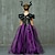 preiswerte Kostüme aus Film und Fernsehen-Hexe Männlich Austattungen Tutu Mädchen Film Cosplay Prinzessin Süß Schwarz Maskerade Kleid Kopfbedeckung