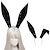 お買い得  ヘアスタイリングアクセサリー-革ウサギの耳カチューシャ手作りセクシーなバニーの耳ヘアバンドイースターハロウィンコスプレ小道具テーマヘアアクセサリー