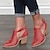 billige Ankel støvler-kvinners hæler sandaler plus size sandaler støvler sommerstøvler ensfarget sommerspenne chunky hæl cubansk hæl spiss tå semsket glidelås
