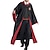 cheap Movie &amp; TV Theme Costumes-Wizard Witch Robe Hogwarts Wizarding World Costume Gryffindor Slytherin Ravenclaw Cloak Adults Kid&#039;s Movie Cosplay Halloween Carnival Costume
