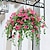 cheap Outdoor Wall Hangings-Hanging Artificial Silk Morning Glory Imitation Flower Vine Wedding Garden Decor Fake Plant Vibrantly Color Flower Green Plant for Home Garden Fence Stairway Decor