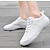 economico Sneakers da danza-Per donna Scarpe da ginnastica da ballo Line Dance Esterno Da allenamento Cheerleader Sneaker Piatto Con lacci intrecciali Bianco