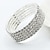 cheap Bracelets-Crystal Stretch Bracelet Ladies Unique Design Fashion Jewelry Silver For Wedding Party Casual Daily Masquerade Engagement Party Silver Plated Imitation Diamond Various Collocation Schemes