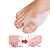 cheap Home Wear-1Pair Silicone Toes Separator Foot Hallux Valgus Correction Bone Ectropion Adjuster Toes Outer Appliance Foot Care Tool Gel Bunion Big Toe Separator Spreader Eases Foot Pain