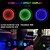 Недорогие Освещение салона-RGB подсветка салона автомобиля, декоративная подсветка 12 В, атмосферная лампа с пультом дистанционного управления звуком приложения