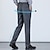 tanie Sukienka spodnie-Męskie Garnitury Spodnie Typu Chino Elastyczny pas Równina Komfort Oddychający Ślub Biznes Codzienny Moda Klasyczny Czarny Brudny błękit Wysoka talia Elastyczny