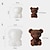 お買い得  製氷皿-クマアイスキューブトレイ型家庭用製氷機シリコンボックスコーヒーアイスクリーム型クマ漫画ウイスキーワインドリンクコーヒー装飾