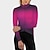 cheap Cycling Jerseys-21Grams Women&#039;s Cycling Jersey Long Sleeve Bike Top with 3 Rear Pockets Mountain Bike MTB Road Bike Cycling Breathable Quick Dry Moisture Wicking Reflective Strips Green Yellow Fuchsia Gradient Plaid
