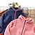 abordables Prendas de abrigo-abrigo infantil unisex manga larga azul marino liso otoño invierno active school 3-12 años