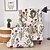 cheap Wingback Chair Cover-1 Set of 2 Pieces Stretch Wingback Chair Cover Floral Printed Wing Chair Slipcovers Spandex Fabric Wingback Armchair Covers with Elastic Bottom for Living Room Bedroom Decor