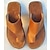 cheap Men&#039;s Sandals-Men&#039;s PU Leather Sandals Casual Vintage Beach Daily Outdoor Black Khaki Coffee Retro Shoes Flip Flops Flats Slippers Summer