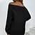 cheap Sweaters-Women&#039;s Pullover Sweater Jumper Jumper Ribbed Knit Knitted Cold Shoulder Off Shoulder Pure Color Daily Holiday Stylish Casual Winter Fall Black Pink S M L