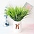 baratos Plantas Artificiais-10 peças planta artificial 7 garfo flor de plástico primavera grama planta parede enfeites de planta verde partição arranjo de flores decoração de jardinagem decoração de casamento