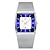 お買い得  クォーツ腕時計-Nibosi ブルースクエアメンズ腕時計トップブランドの高級クォーツ時計メンズスリム防水男性腕時計メンズレロジオ masculino 2376