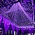 abordables Guirlandes Lumineuses LED-Lumières de fenêtre de noël en plein air 3x3m-300led plug in 8 modes rideau lumière 9 couleurs télécommande fenêtre tenture murale blanc chaud rgb pour décorations de noël chambre fête de mariage