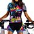 baratos Roupa de Triatlo Feminino-Mulheres Manga Longa Camisa de ciclismo com shorts Macacão para Triathlon Verão Elastano Poliéster Preto / Vermelho Verde Preto Poá Xadrez Quadrados Moto Conjuntos Tapete 3D Respirável Secagem Rápida